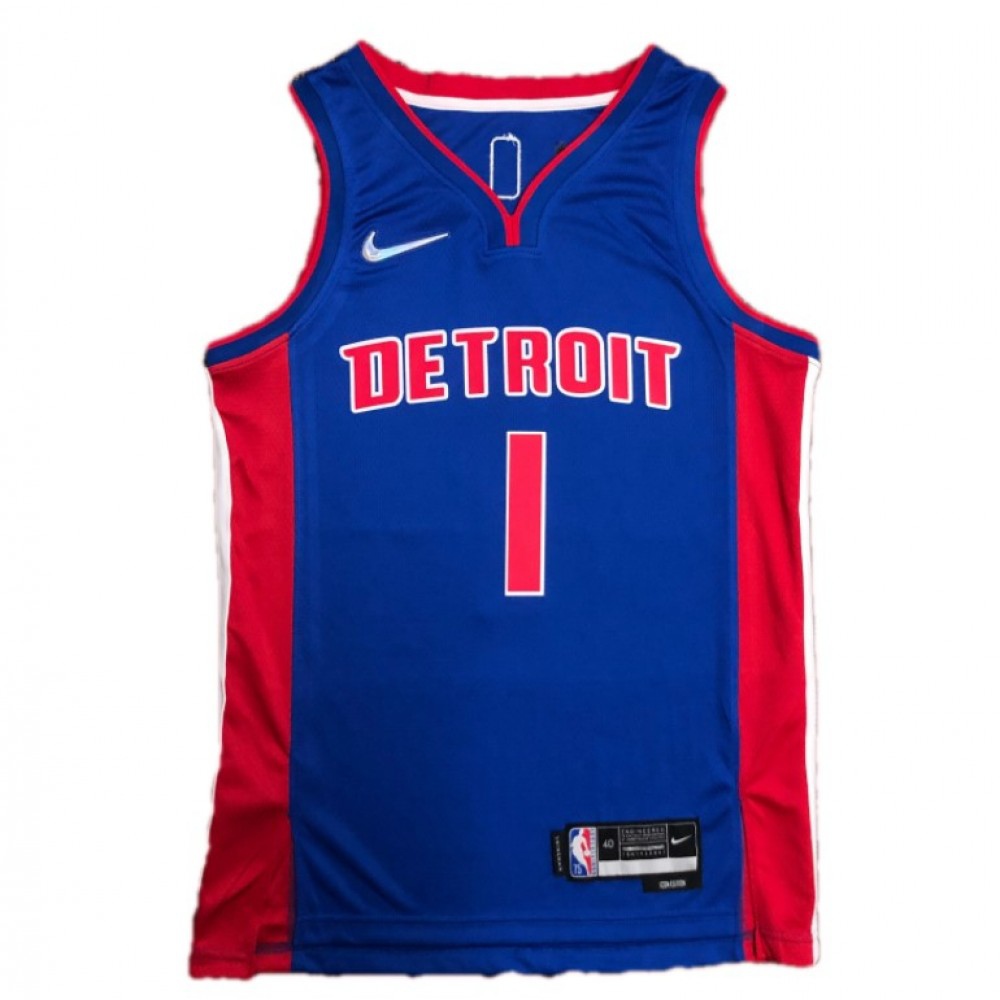 Men's Detroit Pistons Allen Iverson #1 Blue 2021/22 Swingman NBA Jersey - Icon Edition-Pro Kit Vault | Brand New 26/27 Sports Jerseys